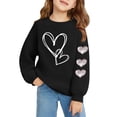 thumbnail image 6 of KAUOD Girls Cute Heart Crew Neck Sweatshirts Oversized Love Graphic Knit Pullover Sweater Kids Cotton Long Sleeve Shirt Tops, 6 of 6