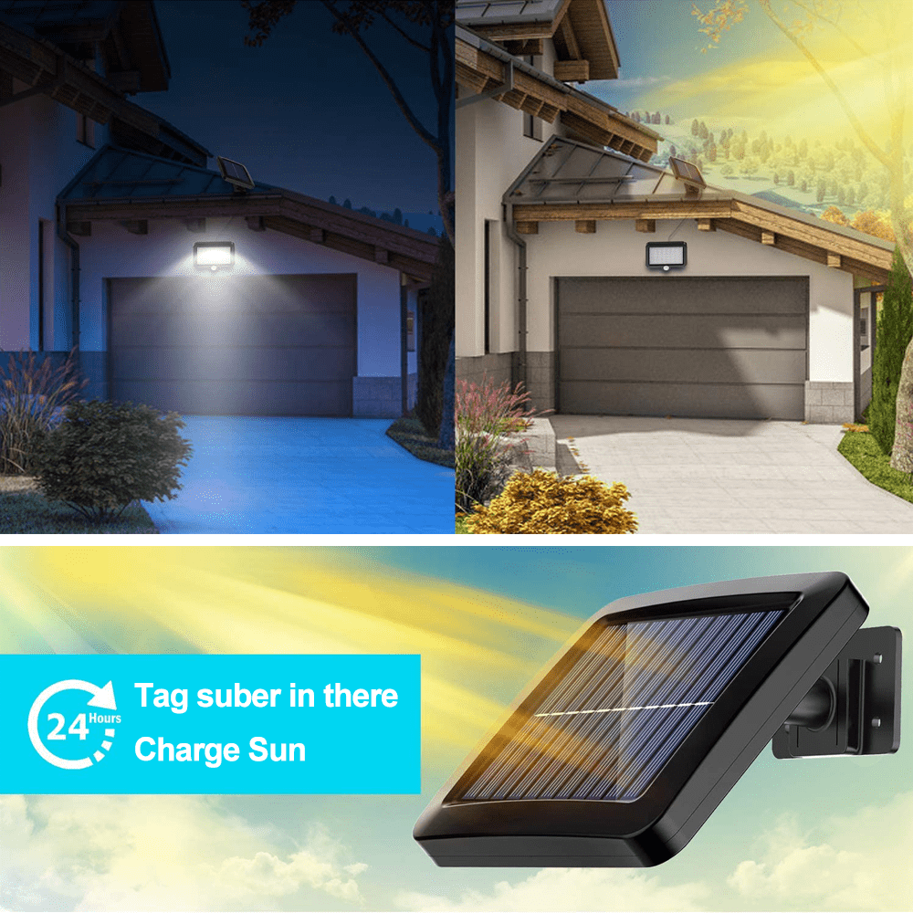 56LED Solar Flood Light PIR Motion Sensor Wall Light Outdoor 2020 Lamp P5A9 