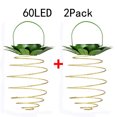 thumbnail image 1 of Juego de 2 luces solares para exteriores de piña, luces solares colgantes impermeables (60 LED), 1 of 5