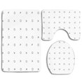 thumbnail image 1 of ABPHQTO Xo Hand Drawn Cross Zero Classic Game Tic Tac Toe en colores blanco y negro Juego de alfombras de baño de 3 piezas Alfombra de baño Alfombra de contorno y tapa de inodoro, 1 of 2