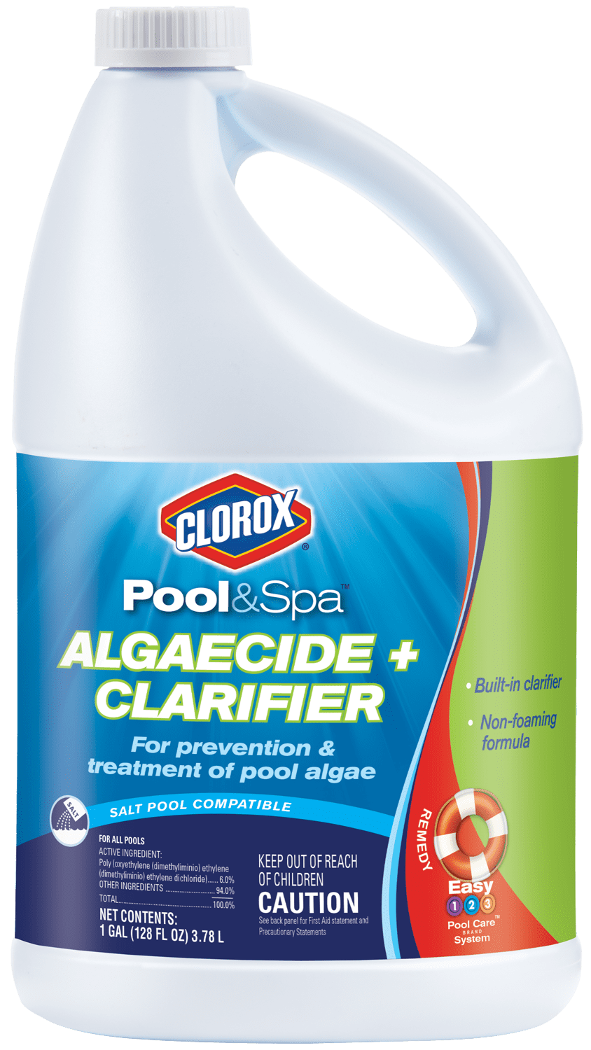 Clorox Pool&Spa Algaecide + Clarifier, 1 gallon (for pool use