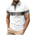 thumbnail image 2 of Men's Short Sleeve Button Down Shirt, Striped Casual Shirt, Versatile Polyester Top for Daily Wear, 2 of 5