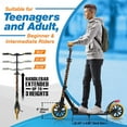 thumbnail image 4 of SereneLife Lightweight and Foldable Kick Scooter - Adjustable Scooter for KID and Teens , Alloy Deck with High Impact Wheels (Aqua on Black), 4 of 8