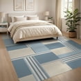 thumbnail image 3 of ODIKA 8'x10' Washable Area Rug Non-Shedding, Easy Care, With Striped Modern Mosaic Color Field Design Abstract Colorblock Refined for King Size Bedroom Under Bed, Master Suite, 3 of 7