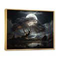 thumbnail image 2 of Designart "Grey Tree quintessence Of Light" Landscape Trees Floater Framed Wall Decor, 2 of 7