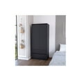 thumbnail image 2 of Pemberly Row Contemporary Engineered Wood Armoire with 2-Drawers in Black, 2 of 5