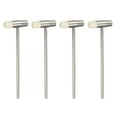 thumbnail image 1 of Unique Bargains 4pcsDouble Face Small Plastic Metal Hammer 5' Round Dual Head Multifunctional Mallet with Soft/Hard Tips, White, 1 of 5