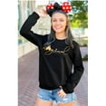 thumbnail image 5 of VILOVE Women Magic Kingdom Sweatshirts Castle Graphic Crew Neck Long Sleeve Family Vacation Pullover Tops, 5 of 7