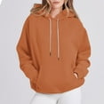 thumbnail image 2 of ShomPort Womens Hooded Sweatshirt Long Sleeve Pullover Oversized Drawstring Causal Office Outwear with Pockets, 2 of 7