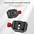 thumbnail image 6 of Quick Release Clamp Adapter Set with Quick Release Plate Arca Swiss with 1/4 & 3/8 Inch Screw Hole Aluminum Alloy for Tripod Monopod Ballhead, 6 of 8
