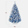 thumbnail image 2 of Best Choice Products Artificial Flocked Christmas Tree, 6ft Pre-Lit Holiday Decor w/250 Twinkle Lights - Baby Blue, 2 of 8