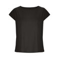thumbnail image 3 of SDNall T-Shirts for Women Summer Fashion Cropped Sleeves Lapel V-Neck Cotton Line Loose Women'S T-Shirts (Black, Sizes S-XXL), 3 of 9