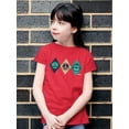 thumbnail image 2 of Alien Peace Trio Emoji - Futuristic Symbol Art Design Youth's T-shirt, 2 of 4