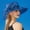 Blue, variant on FADAACAI Womens Sun Straw Hat Women's Solid Color Big Flower English Lady Elegant Temperament Sun Hat Church Hats for Women Beach Hats for Women Clearance！