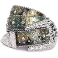thumbnail image 3 of Zhengup Ceinture Cloutée en Strass pour Femmes, 3 of 7