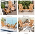 thumbnail image 5 of Gymax 2PCS Adirondack Chair Acacia Wood Fire Pit Chair w/ Backrest and Armrests Campfire Chair Outdoor Lawn Chair for Patio, 5 of 9