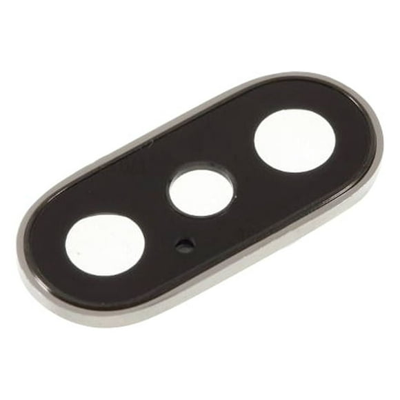 Replacement Rear Facing Camera Glass Lens With Bezel For Apple iPhone XS / XS Max - Silver
