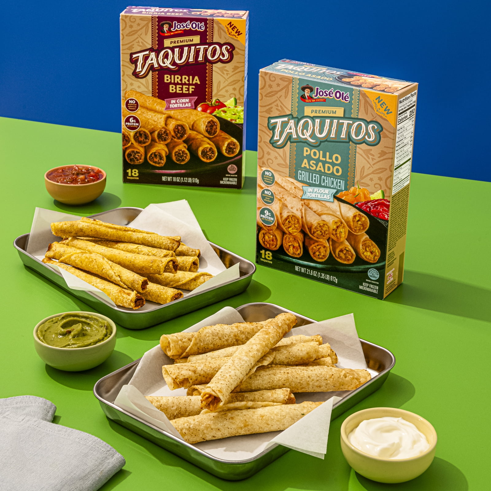 Jose Ole Pollo Asado Chicken Taquitos, Frozen Mexican Snacks
