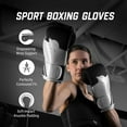 thumbnail image 2 of Sport Boxing Gloves - White/Silver, 14oz, 2 of 8