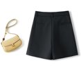 thumbnail image 4 of MKLEKYY Pantalones Cortos de Mezclilla para Mujer, Pantalones Cortos de Verano Finos, Holgados, de Cintura Alta, de Corte A, con Pierna Ancha y Pantalones Cortos de Tendencia, 4 of 4