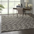 thumbnail image 4 of Nourison Geometric Shag GOS01 Silver/Gray/White Indoor Area Rug - 7'10X9'10, 4 of 9