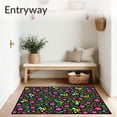 thumbnail image 3 of ODIKA 6'x9' Machine Washable Non-Slip Area Rug, Vibrant Honeybee And Pollinator Mosaic With Interlocking Floral High Traffic Rug, Pink, 720230, 3 of 3