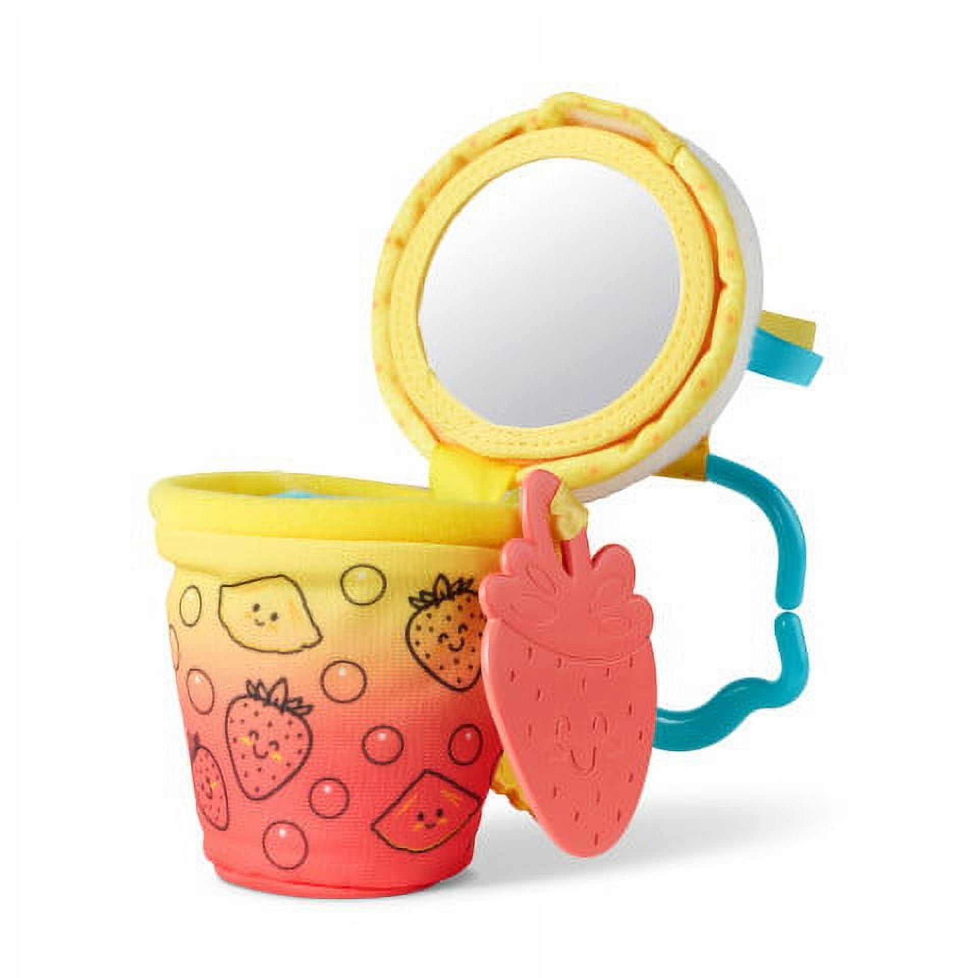 Melissa & Doug Multi-Sensory Bubble Tea Take-Along Clip-On Infant Toy