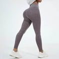 thumbnail image 6 of UngA Women Ribbed Knit Sports Yoga Leggings, Seamless High Waist Tummy Control Skinny Pants Scrunch Butt Lift Workout Leggings for Women Light Purple,L, 6 of 6