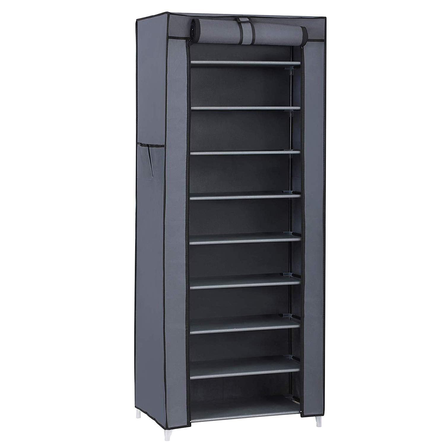 4-Tier Shoe Rack Shoe Tower Shelf Storage Organizer Cabinet Stackable E6Q5 