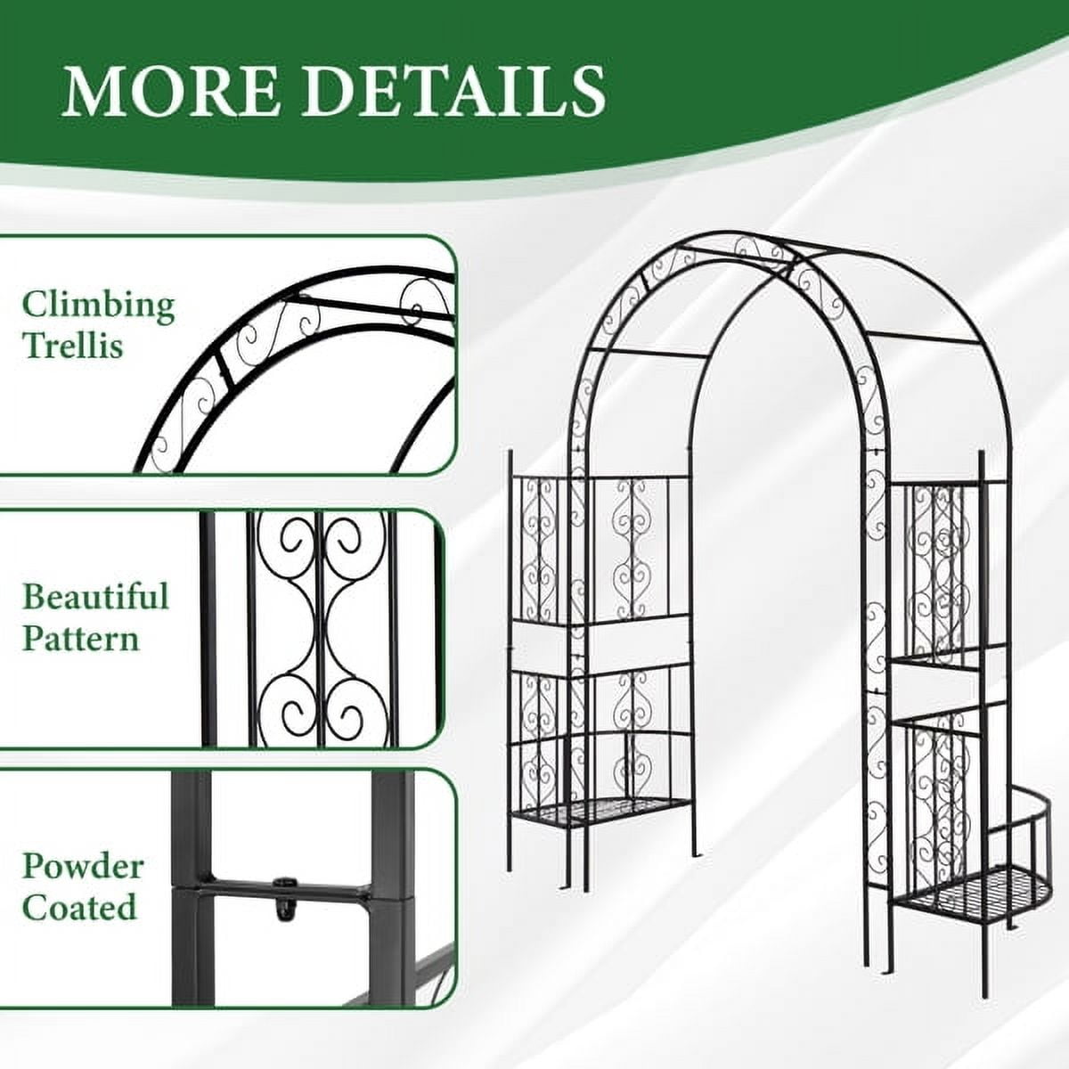 78*23*83.9 Arc Roof Double Layer Arch Courtyard Black