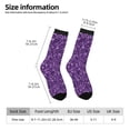 thumbnail image 2 of Fotbe Purple Glitter Calcetas Largas con Estampado para Hombre y Mujer – Calcetas de Compresión Transpirables y Elásticas, Viajar y Uso Diario Talla 5-11, 2 of 6
