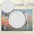 thumbnail image 3 of Ambesonne Saying Place Mats Set of 4, Friends are Family BFF, Standard Size, Dark Blue Yellow Peach, 3 of 6