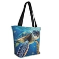 thumbnail image 2 of Bingfone Watercolor Turtle Women Shoulder Tote Bags Casual Bag Ladies Shopping Handbag, 2 of 8