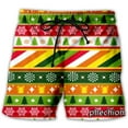 Fashion Christmas Color Beach Shorts Elk Christmas Tree Women Men