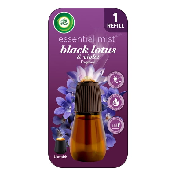Air Wick Essential Mist Scented Oil Air Freshener Diffuser Refill, Black Lotus and Violet, 1 Count