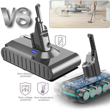 Replace 21.6V Battery For Dyson V8 Absolute V8 SV10 Animal Fluffy Vacuum Cleaner