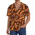 thumbnail image 2 of Picia Peanuts2 Men's Linen Shirts Short Sleeve Cuban Beach Shirts Casual Shirts Button Down Shirt for Men Beach Summer Wedding Shirt-4X-Large, 2 of 7