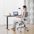 thumbnail image 6 of Sihoo M59AS Ergonomic Office Chair with Mesh Backrest, Flip Armrests, Headrest, White, 6 of 10