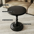 thumbnail image 3 of Pinmoco Round Side Table, Metal End Table, Anti-Rust and Waterproof Small Coffee Table for Living Room Bedroom Balcony, Black, 3 of 7