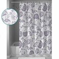 thumbnail image 3 of 54x78 Inch Shower Curtain Decorative Farmhouse Spring Bathtub Bath Curtains Fabric Waterproof Bathroom Decor Light Purple Fruit Plant Leaf Flower Small Stall Shower Curtain Set with 12 Hooks, 3 of 6
