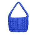 thumbnail image 2 of Deago Women's Quilted Bag Large Puffer Tote Bag Lightweight Padding Shoulder Bag Satchel Handbag Zipper Bag (Blue), 2 of 10