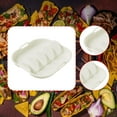 thumbnail image 6 of deevoka Taco Holder Plate Reusable Holds up to 4 Tacos Non Slip with Handles Platter White, 6 of 9