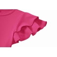 thumbnail image 7 of Arshiner Girls Summer Outfits 2 Piece Sets Ruffle Short Sleeve Button Down Shirts and Shorts Set Kids Clothes with Pockets, 7 of 7