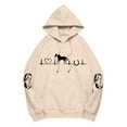 thumbnail image 3 of Women's Heartbeat Horse Printed Pullover Hoodie - Fall Long Sleeve Sports Top, 3 of 4