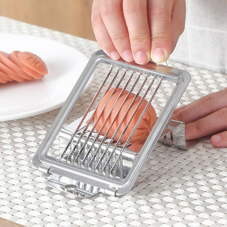 Egg Cutter Stainless Steel Wire Egg Slicer Portable for Hard Boiled Eggs Home Kitchen New, Size: Regular Style