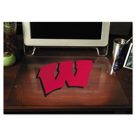 ES Robbins Collegiate Desk Pad, U of Wisconsin Badgers, Red/Black, Plastic, 19 x 24