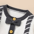 thumbnail image 2 of Baby Romper 100%Cotton Knitted Newborn Boy Jumpsuit Outfit Fashion Tie Infant Toddler Clothing Girl Suspenders One Piece Overall, 2 of 6