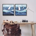 thumbnail image 2 of Stupell Sailboats Rough Ocean Waves Splash Landscape Painting Black Framed Art Print Wall Art, Set of 2, 2 of 8