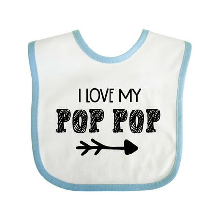 

Inktastic I Love My Pop Pop with Arrow Gift Baby Boy or Baby Girl Bib