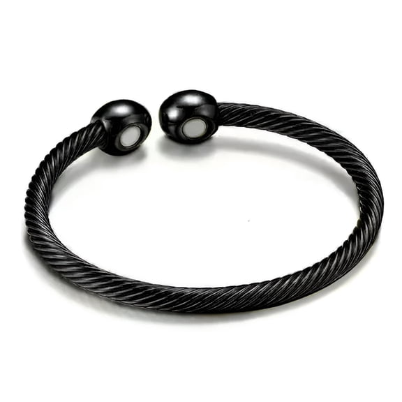 DESIGNICE Magnetic Copper Bracelet Men Women Therapy Arthritis Energy Healing Bangle Gift-Black